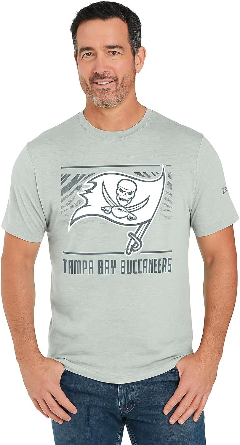 Zubaz NFL Men's Short Sleeve Team Graphic T-Shirt for Fans