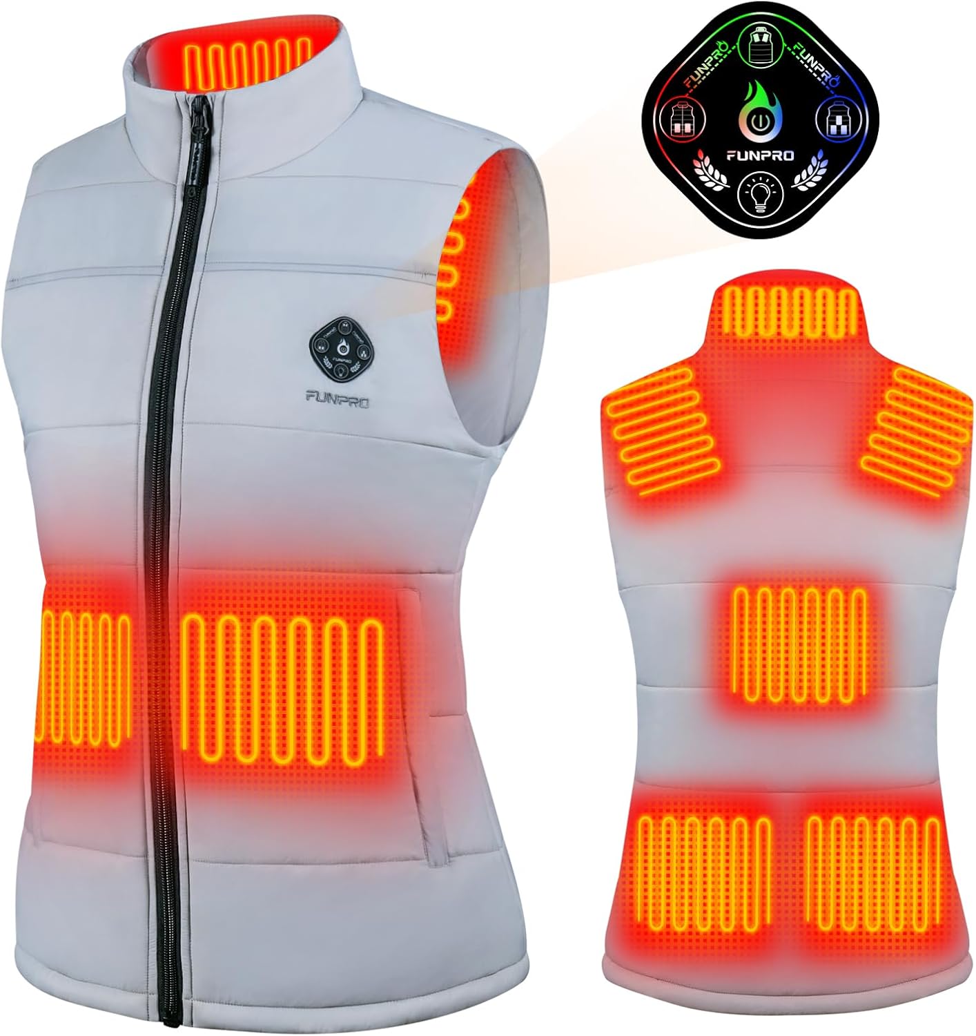 Heated Vest for Women - Smart Heated Jacket with Lights-out Design