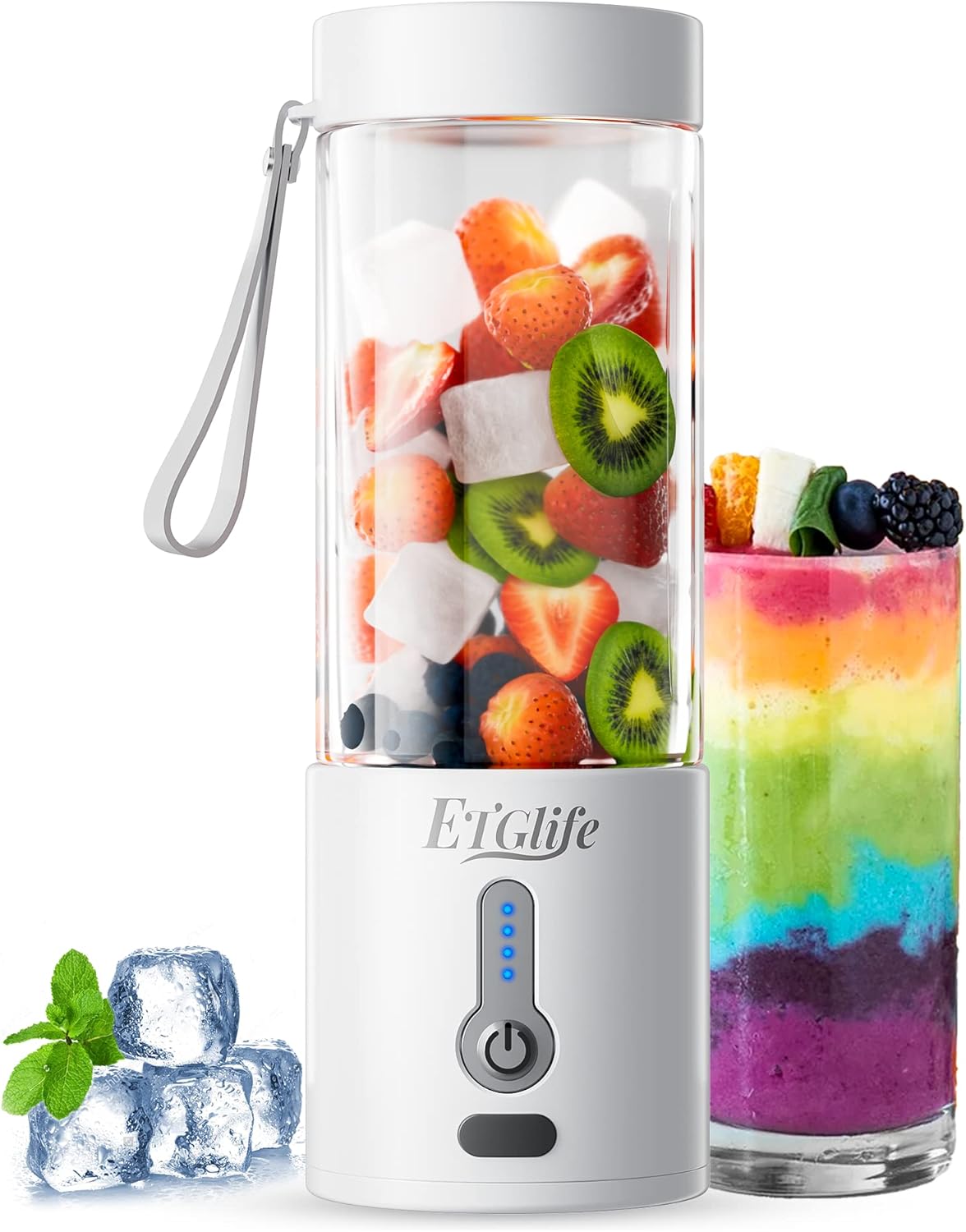 Portable Blender for Shakes & Smoothies - USB C Rechargeable, 150W Motor