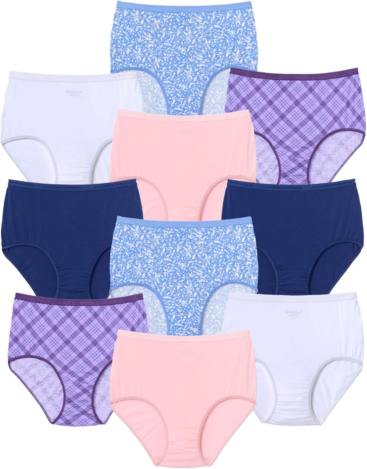 Comfort Choice Plus Size Full Coverage Cotton Brief 10-Pack Review