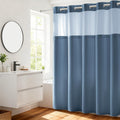 River Dream Blue Shower Curtain with Snap in Liner for Spa Bath