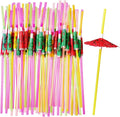Fancy Umbrella Cocktail Straws - 50 Count
