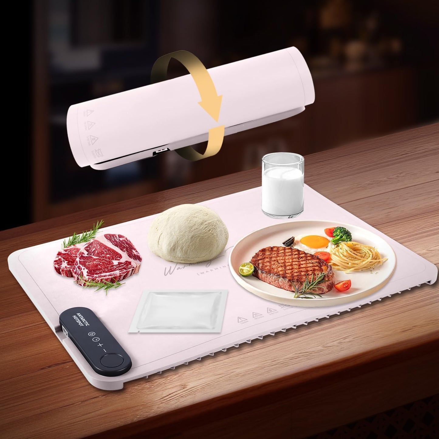 Revolutionary Rollable Full Surface Heating Warming Mat for Food