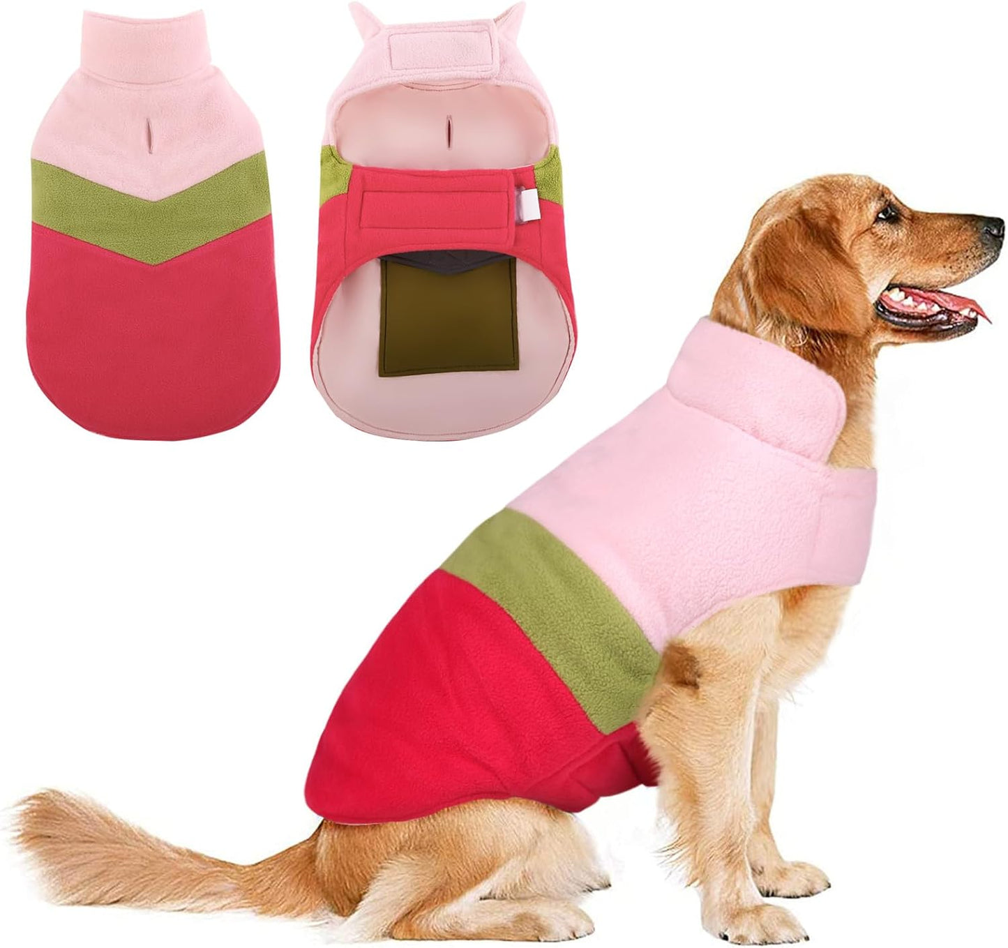 ASENKU Dog Jacket Plaid Reversible Waterproof Winter Coat