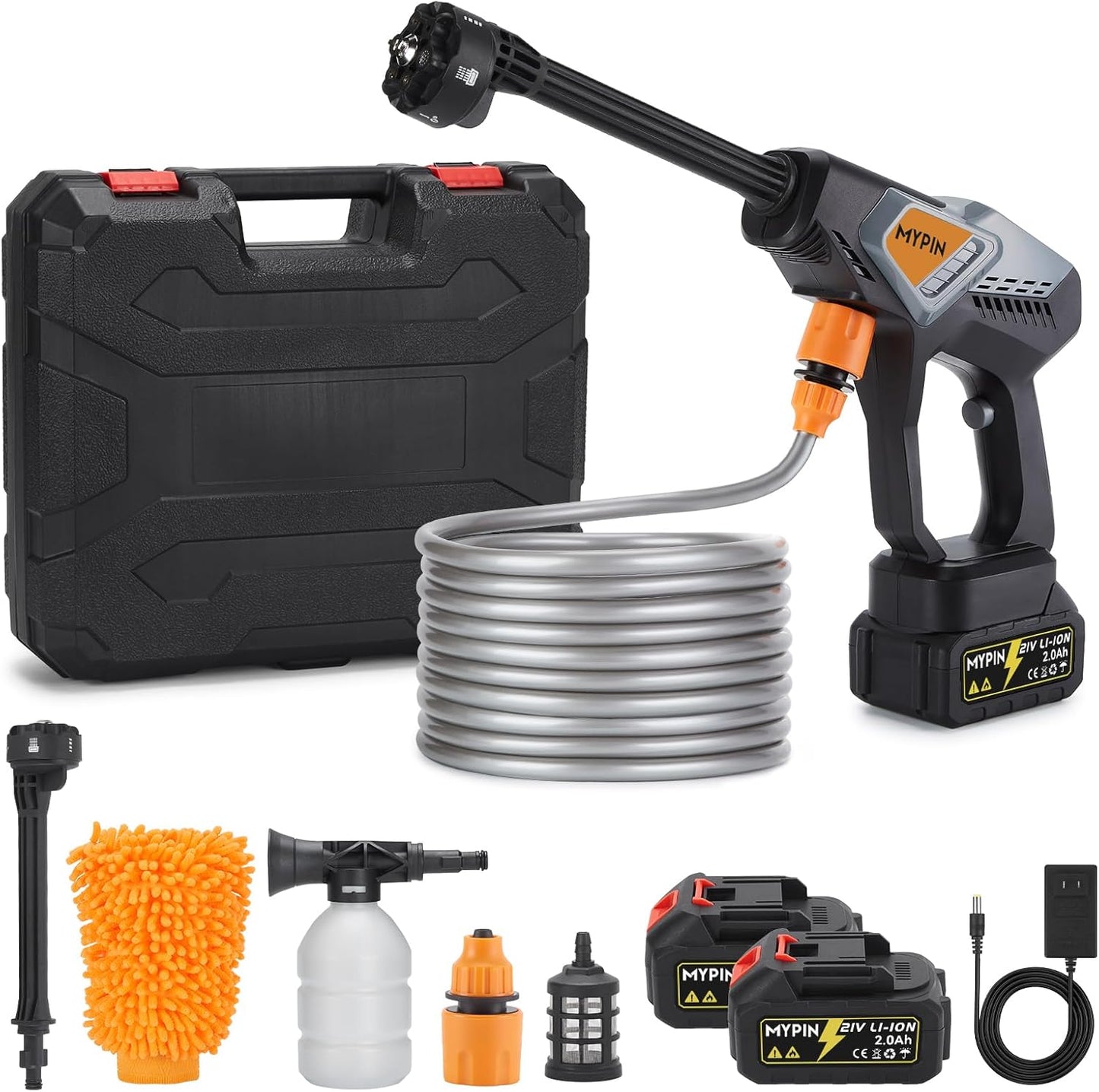 Portable Cordless Pressure Washer with 600 PSI Power for Cleaning