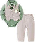 Baby Boy Suit Set 5Pcs Infant Gentleman Outfit - Classic Formal Wear