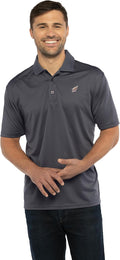 NCAA Mens Collegiate Premium Moisture Wicking White Icon Polo