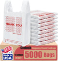 Glotoch 5000 Count Thank You Bags 11.5 x 6.5 x 21 in - Bulk Value