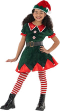 Morph Elf Dress for Girls - Green Velour Kids Christmas Costume