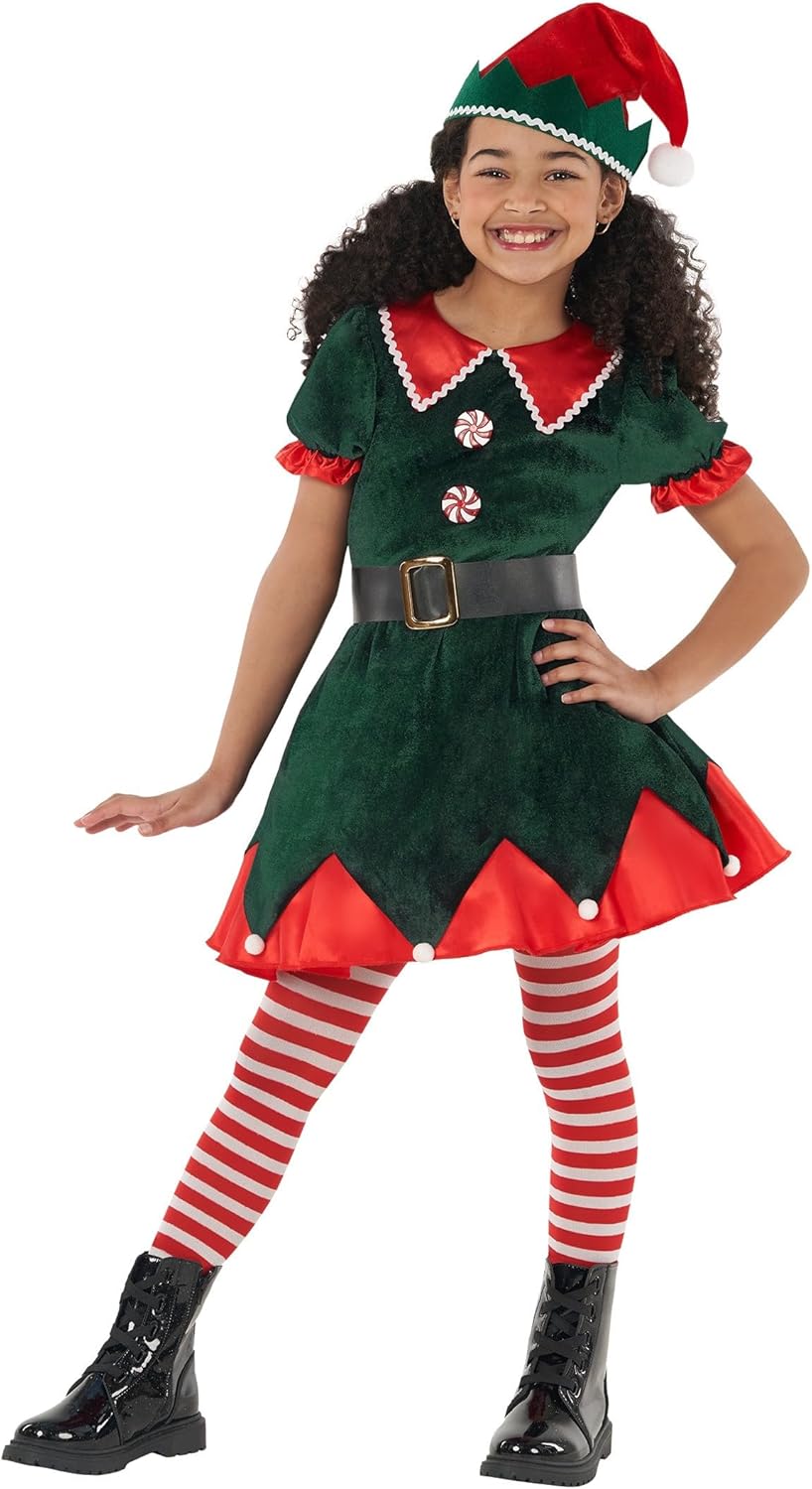 Morph Elf Dress - Festive Kids Christmas Elf Costume for Girls