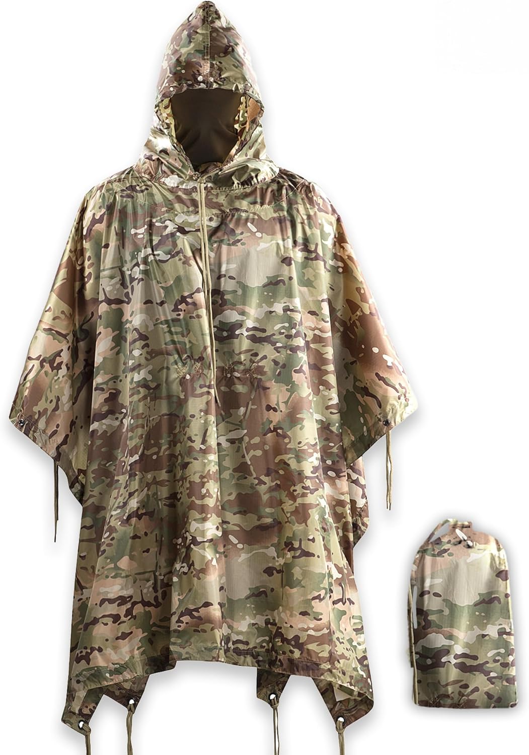 M-Tac Tactical Rain Poncho - Waterproof Ripstop Outdoor Gear