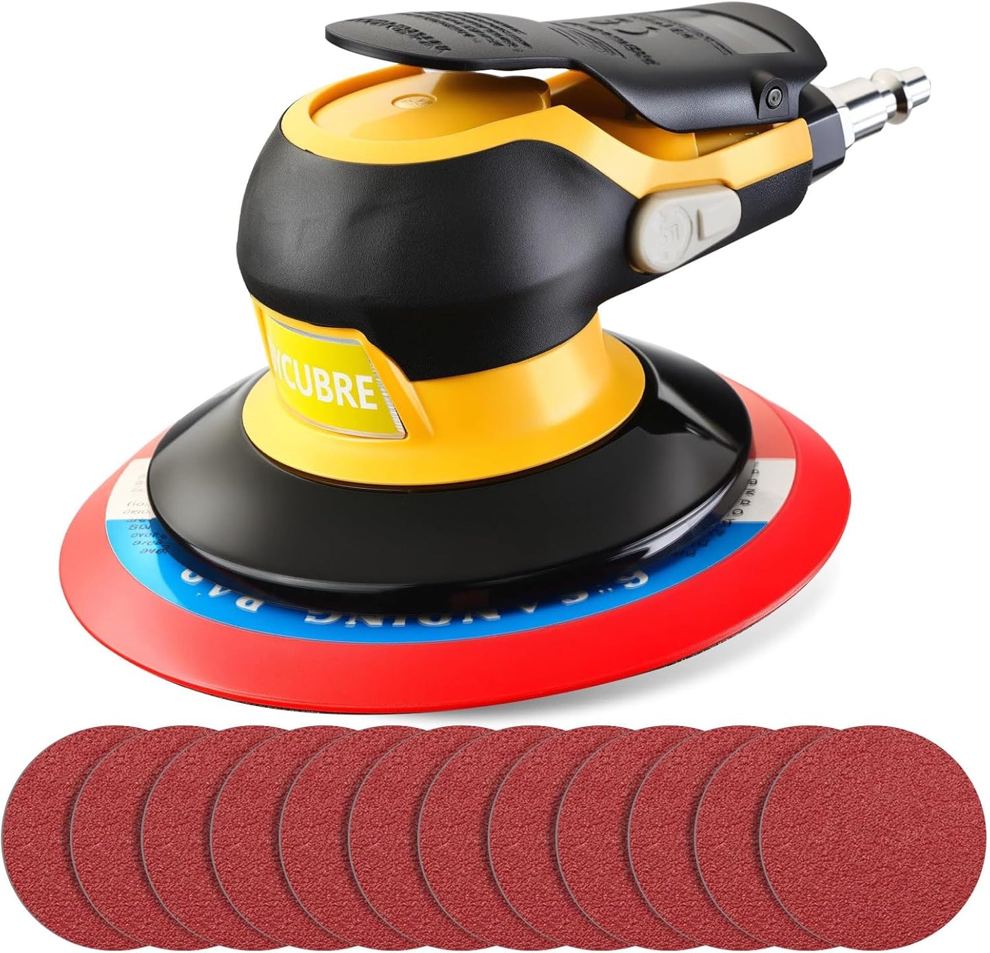 Low Noise 5/6 Inch DA Sander for Auto Body - Lightweight Power