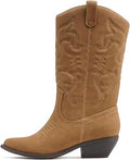 Soda Reno Women Western Pointed Toe Knee High Pull On Tabs Boots