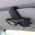 KIWEN Sunglasses Holders for Car Visor - Magnetic Leather Clip