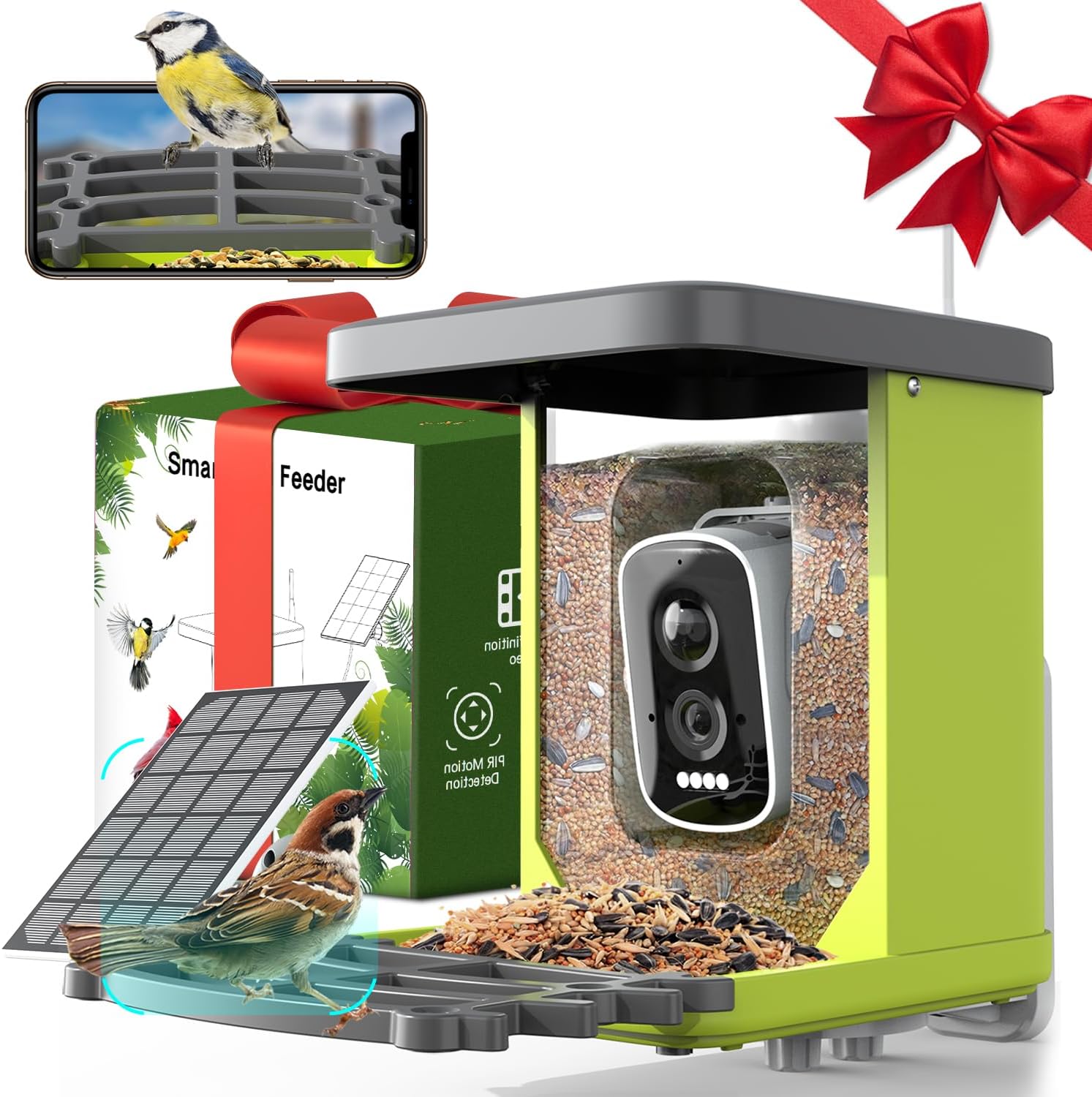 DELOTA Smart Bird Feeder | HD Camera | Solar Powered