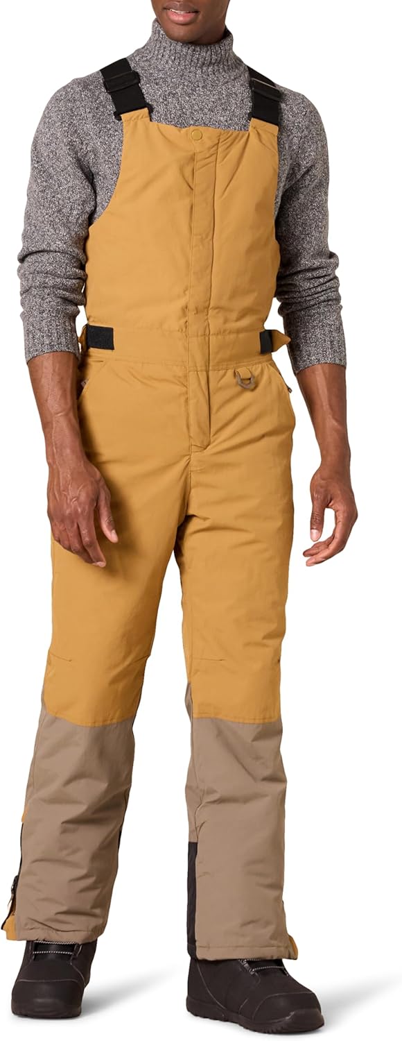 Men's Water-Resistant Insulated Snow Bib Overall for Cold Weather