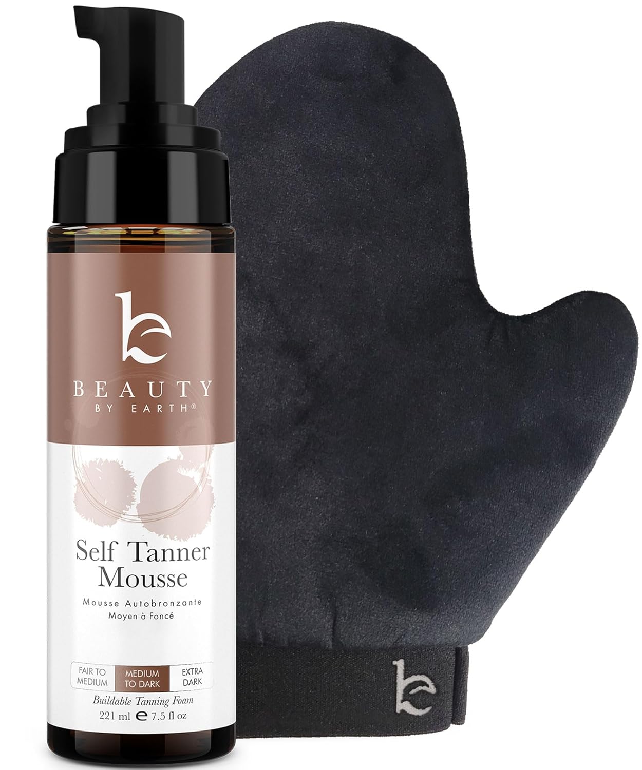 Self Tanner Tanning Mousse Kit for a Natural Sun-Kissed Glow