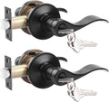 Probrico Keyed Alike Entry Door Lever 2-Pack - Secure Wave Levers