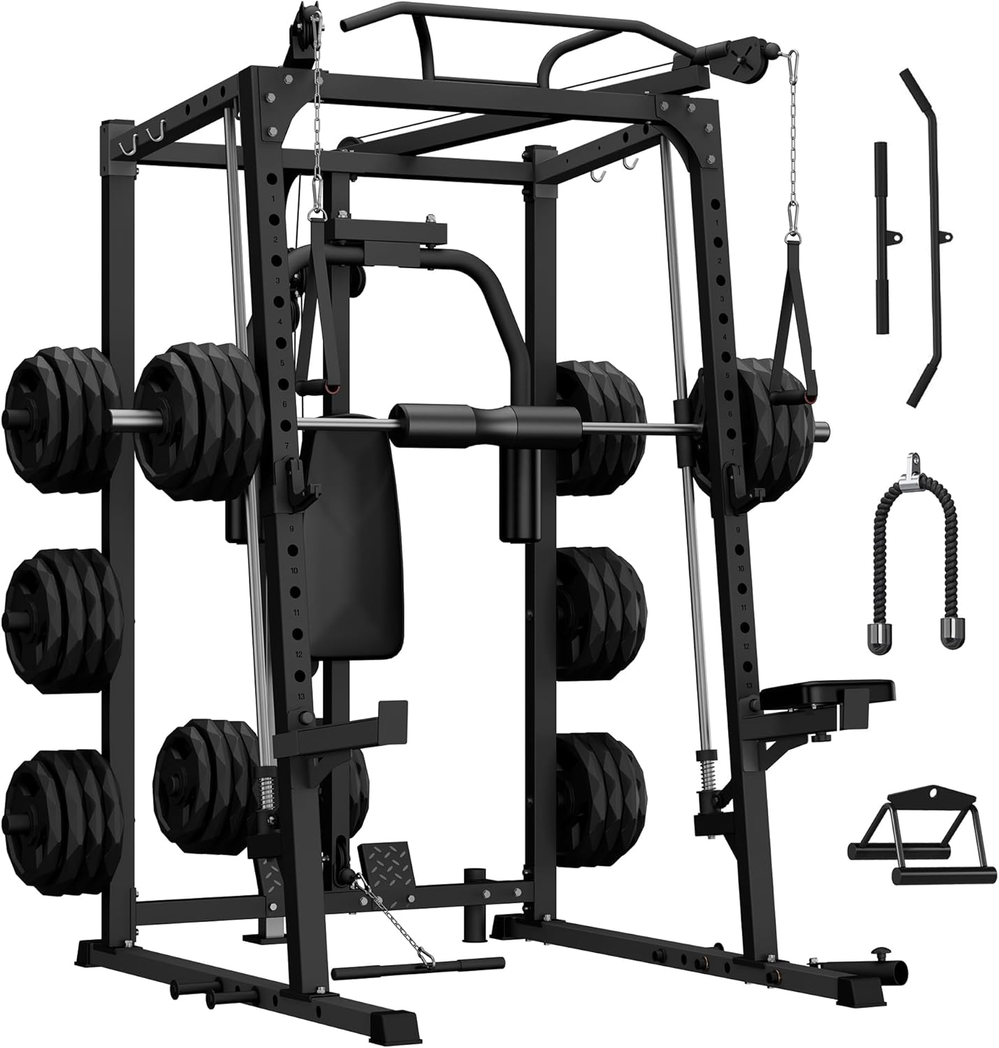 Ultimate Home Gym Power Rack with Cable Crossover - KUNRAM
