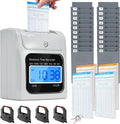 Time Clock Bundle with 200 Time Cards & Ribbons - Auto Aligning Time