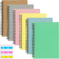 Spiral Notebooks A5 6-Pack - Compact Lined Journals for Notes