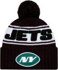 New Era NFL Sideline Sherpa Striped Pom Beanie - Warm Team Style