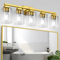 BesLowe 30in 5-Light Bathroom Vanity Light - Gold Finish