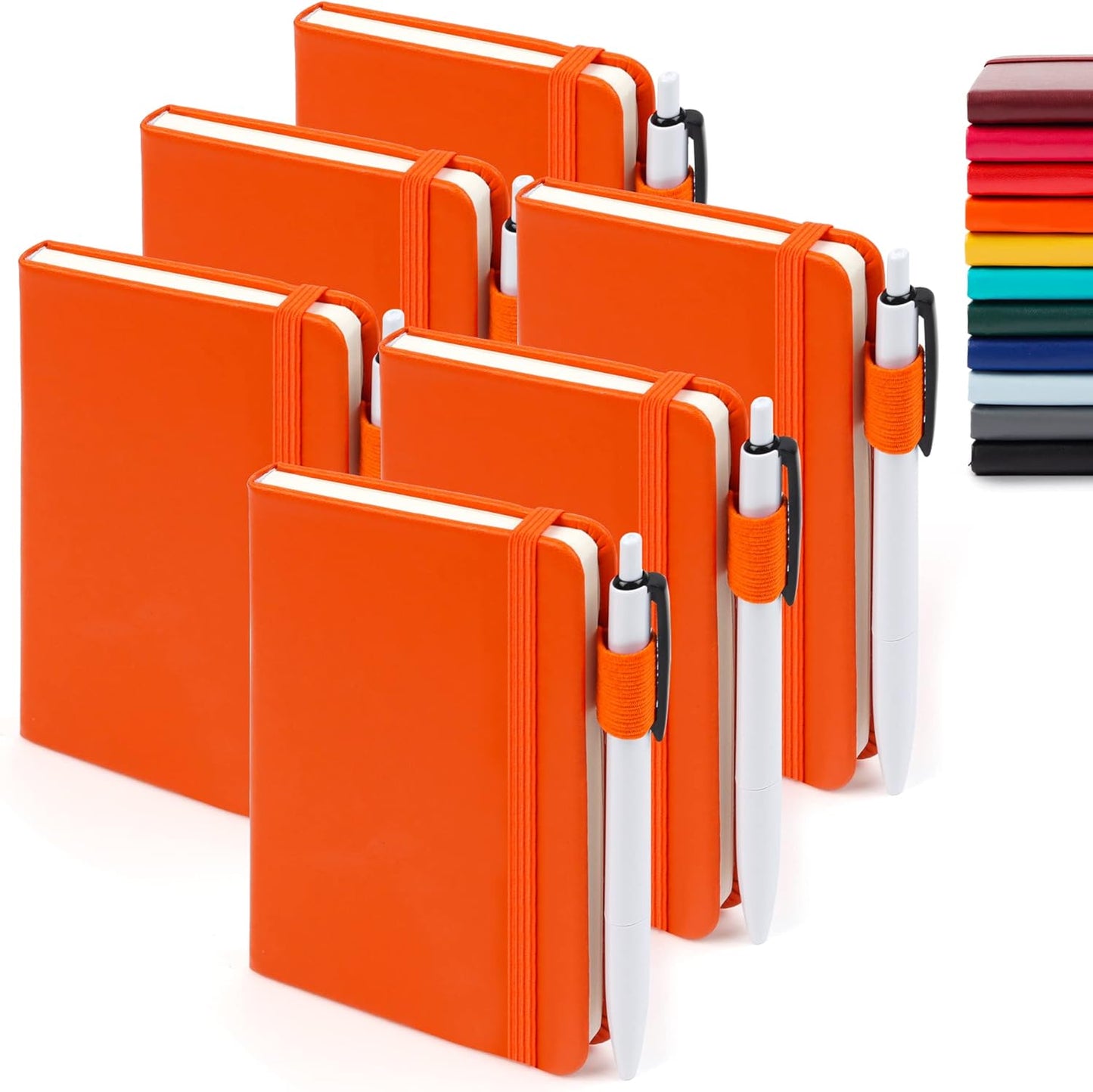 feela Mini Notebooks Bulk - Cute Memo Journals with Pen Holder