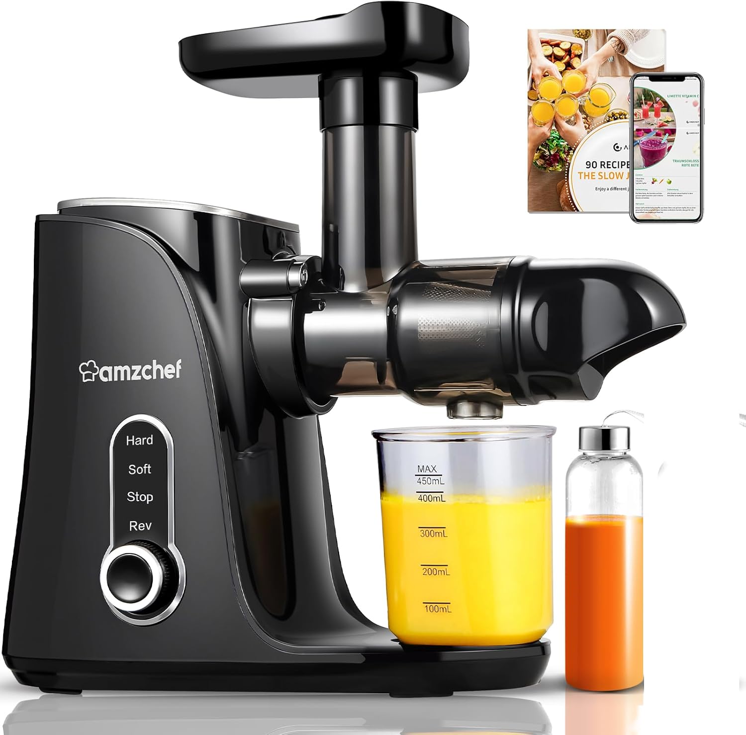 Juicer Machines for Fresh Juice, AMZCHEF Cold Press Juicer