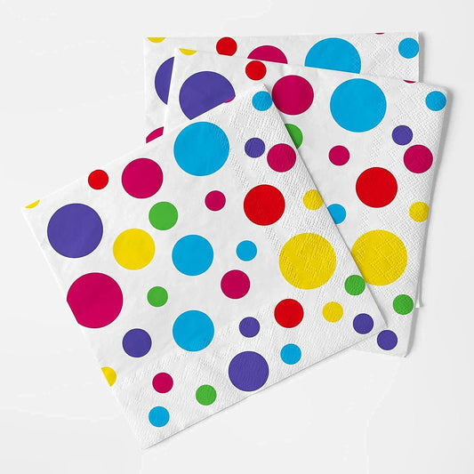 100 Pack Colorful Party Napkins, POSATE