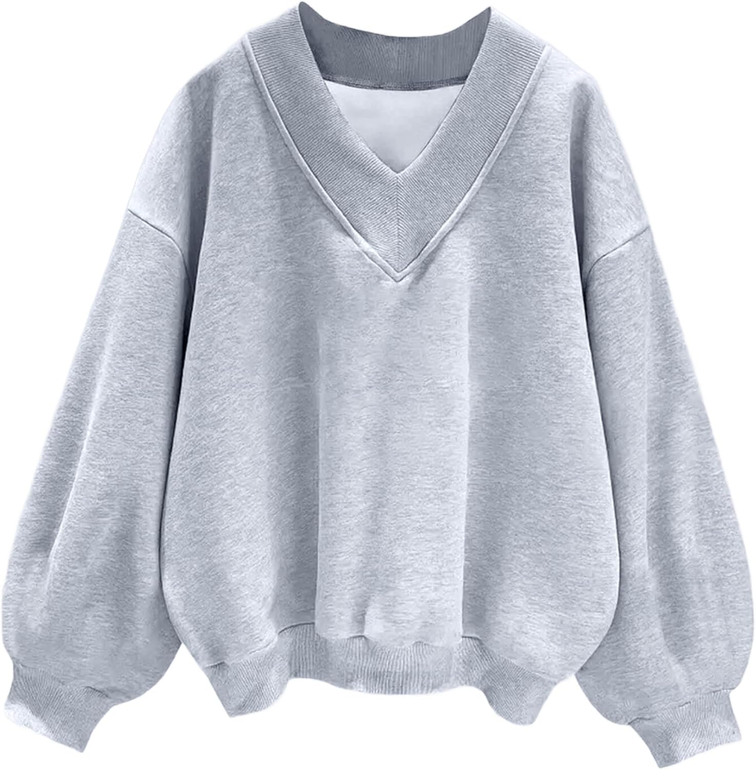 Hilinker Womens V Neck Oversized Sweatshirts for Casual Style