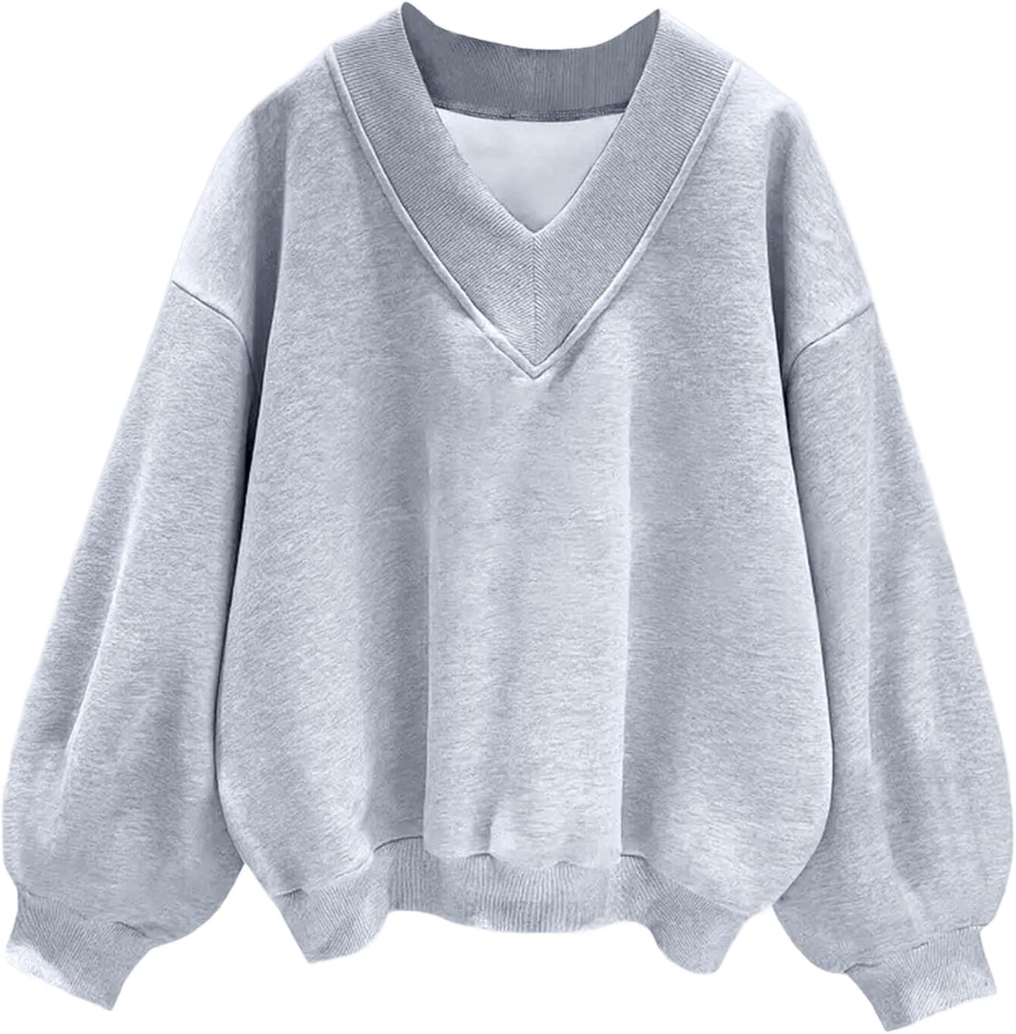 Hilinker Womens V Neck Oversized Sweatshirts for Casual Style