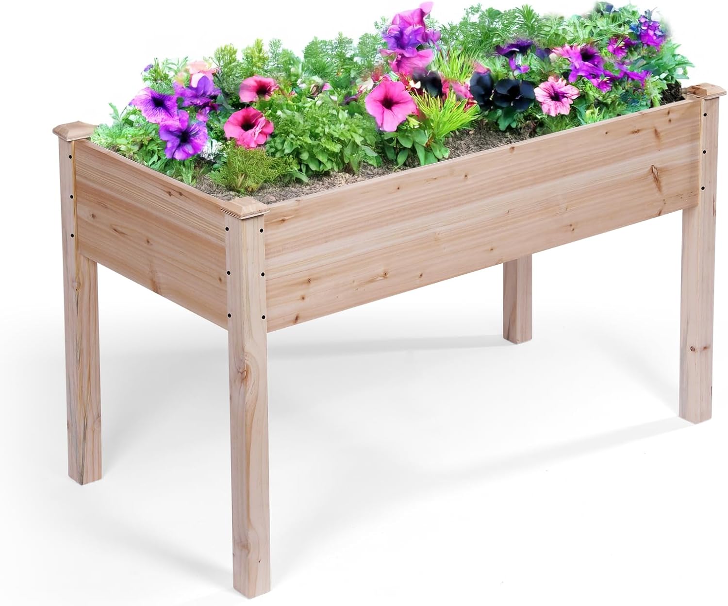 Wooden Raised Garden Bed for Comfortable Outdoor Gardening