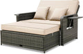 Tangkula Patio Rattan Daybed Set for Ultimate Outdoor Comfort