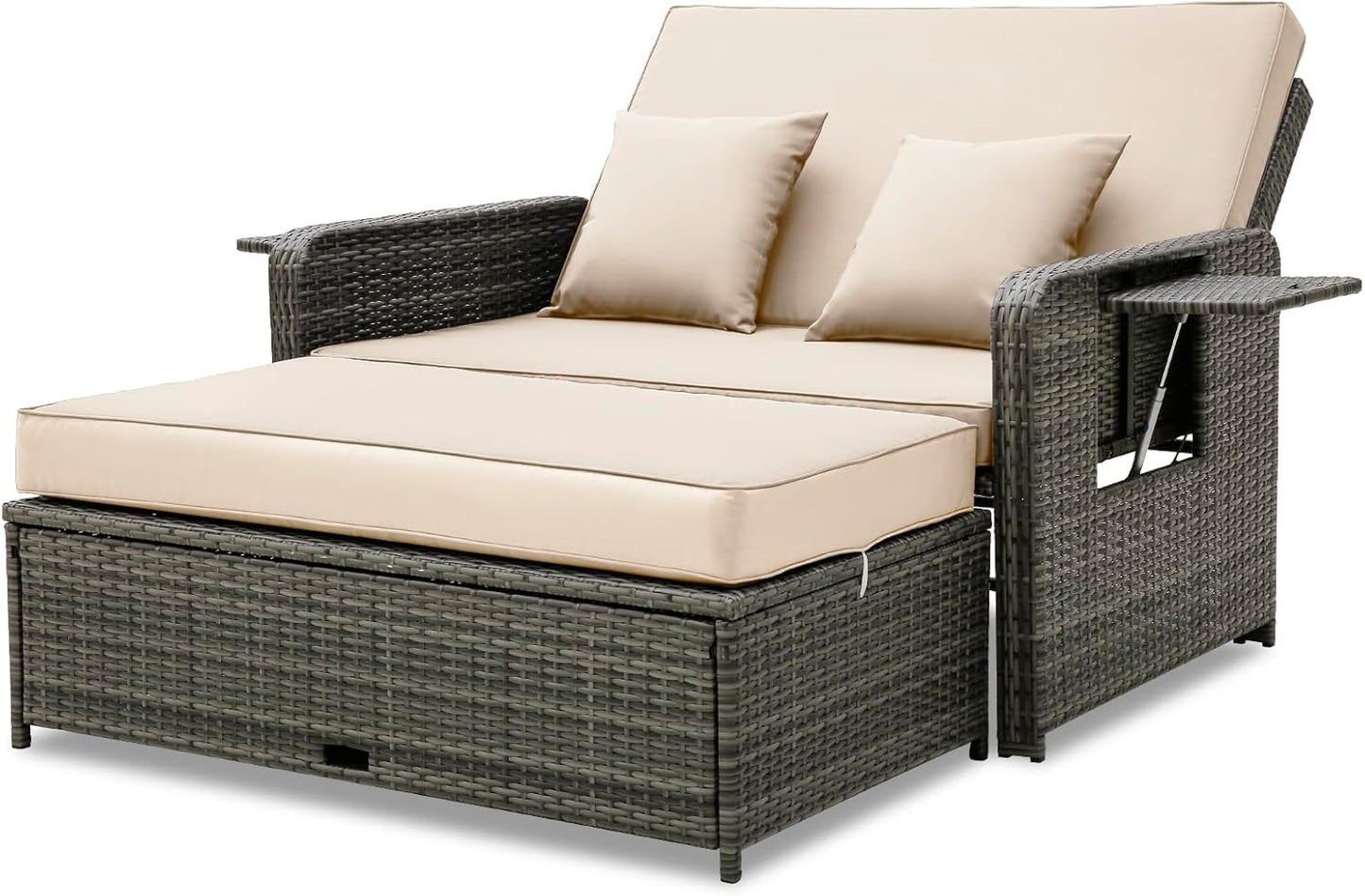 Tangkula Patio Rattan Daybed Set for Ultimate Outdoor Comfort