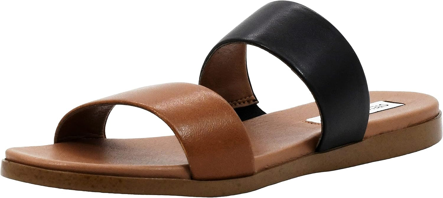 Steve Madden Women's Dual Flat Sandal for Stylish Comfort
