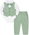 Baby Boy Formal 4Pcs Suit Set - Infant Gentleman Outfit for Special