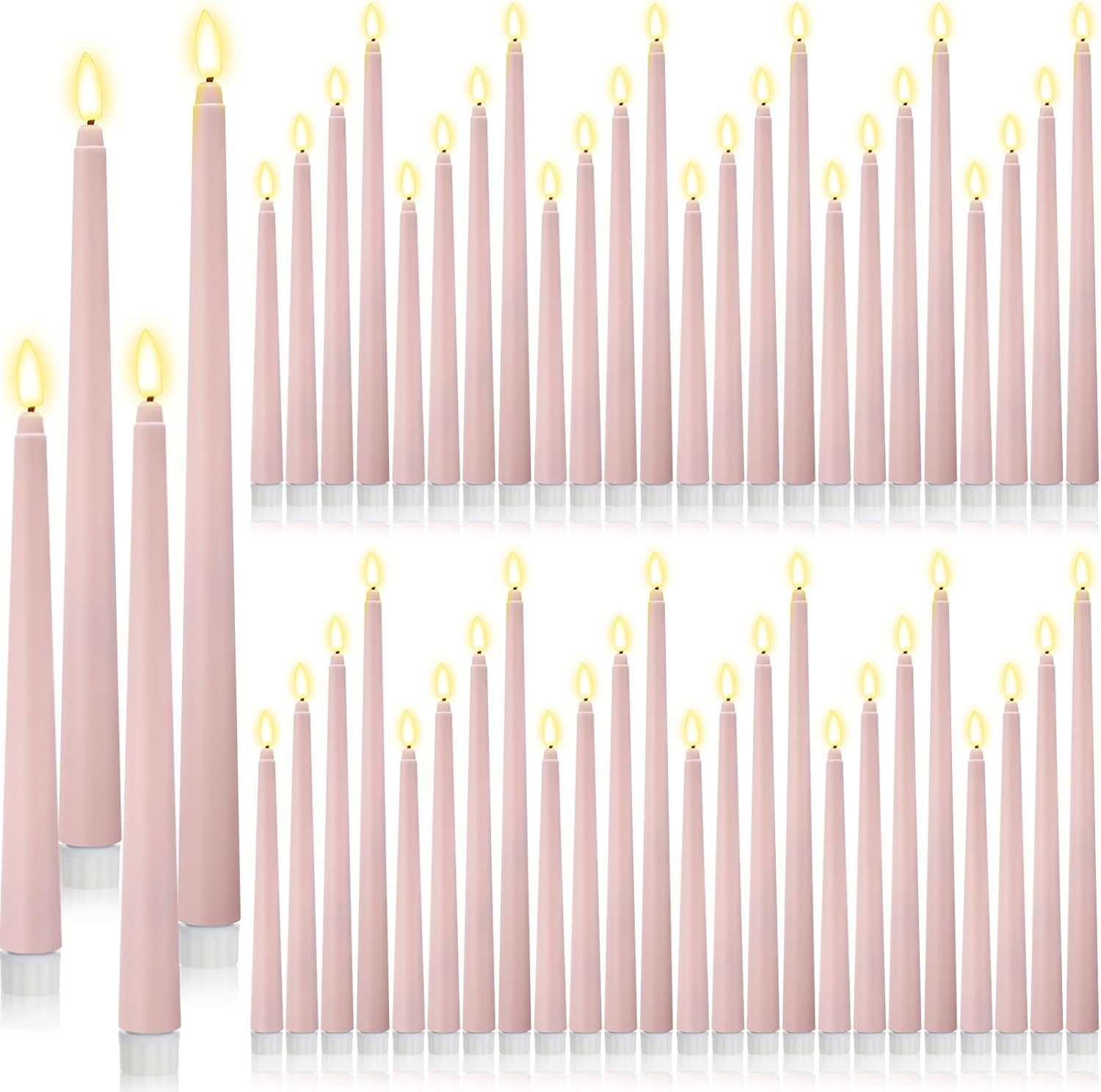 48 Pcs Flameless LED Taper Candles for Elegant Occasions