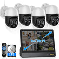 All-in-One 4K PT PoE Outdoor Wired Security Camera System - 10in
