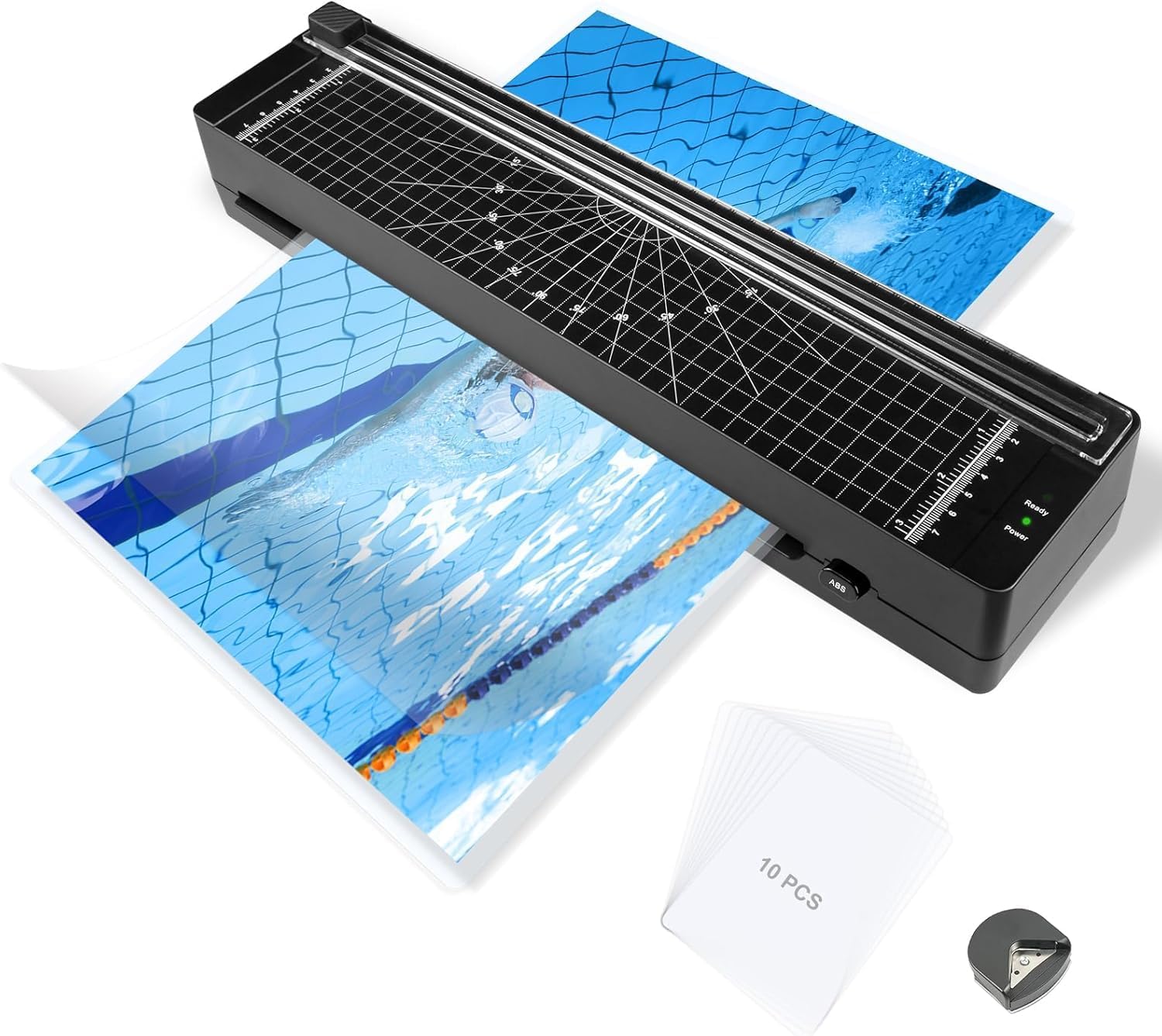 Portable 9 Laminator: Quick Warm-up, 10 Laminating Sheets