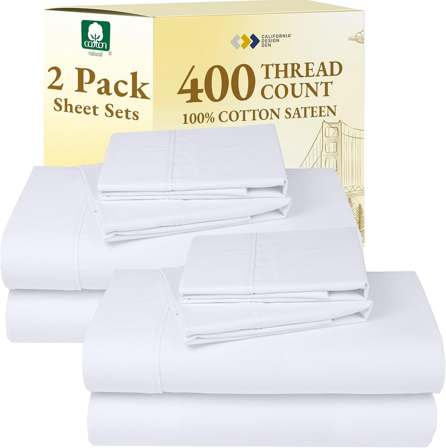 California Design Den Queen Bedsheet Sets - Soft & Cooling