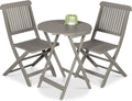 Best Choice Products 3-Piece Acacia Wood Bistro Set for Outdoor Use