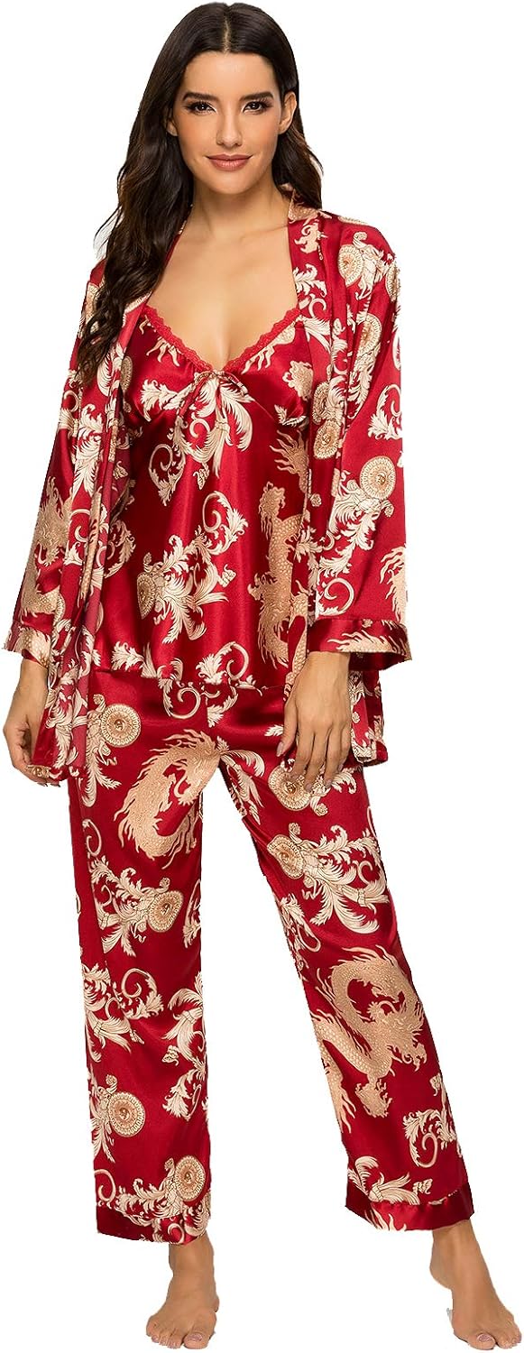 Escalier Women's Silk Satin Pajamas Set for Luxurious Comfort