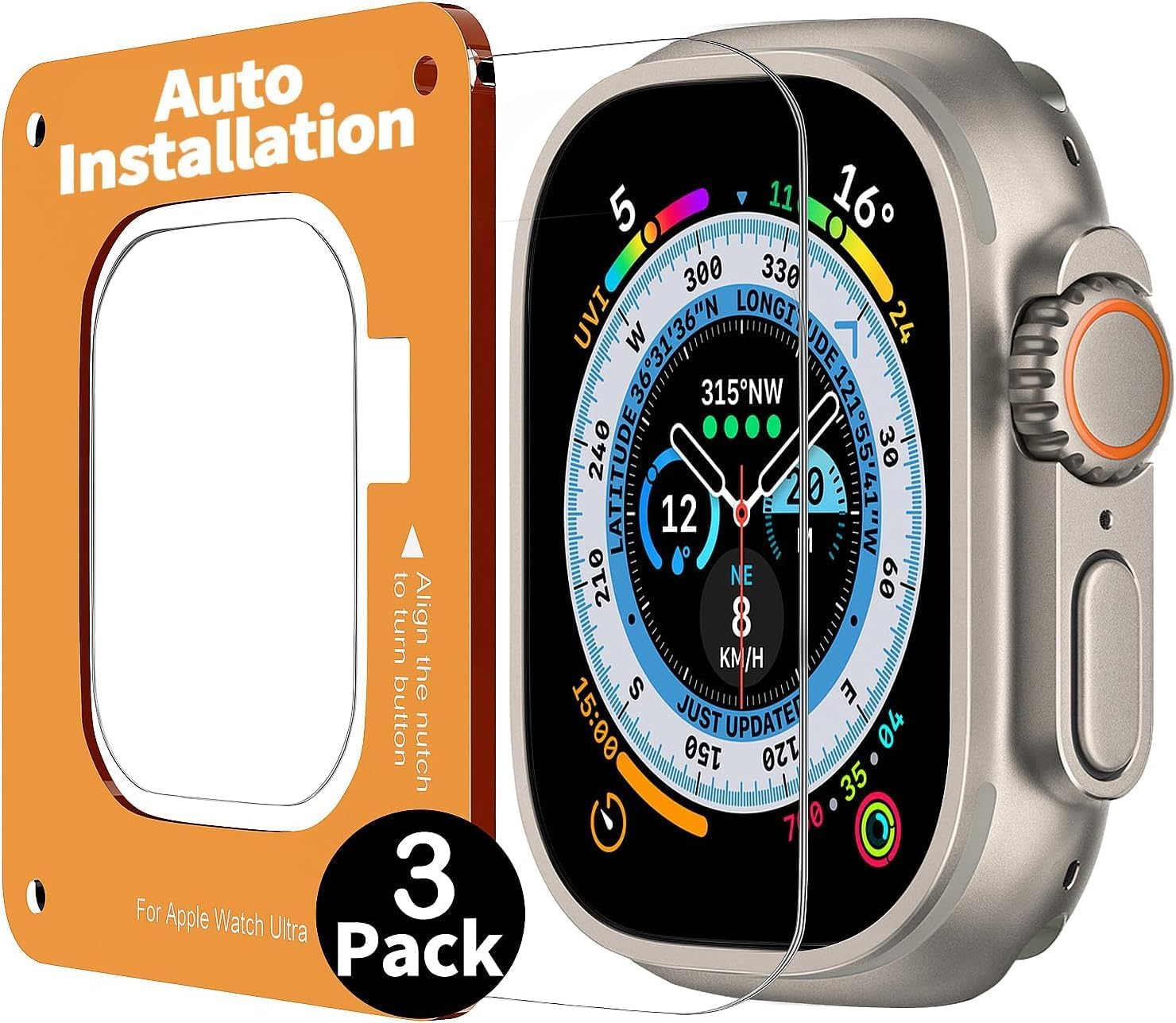 Waterproof HD Screen Protector for Apple Watch Ultra 2