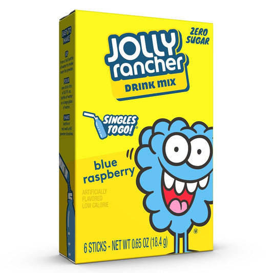 Jolly Rancher Blue Raspberry Singles To Go Drink Mix Pack of 24
