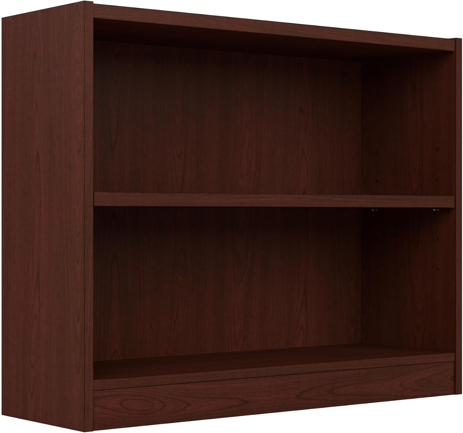 Universal Small 2 Shelf Bookcase for Home Office in Vogue Cherry