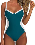 Womens Tummy Control One Piece Swimsuit Crisscross Back - Slimming