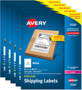 Avery Half-Sheet Printable Shipping Labels 5.5 in x 8.5 in - Clean