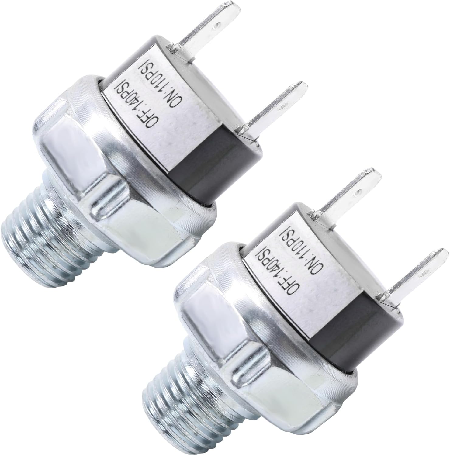 LDMINDA 2PCS Air Pressure Switch 110-140 PSI Tank Mount for Horn Valve