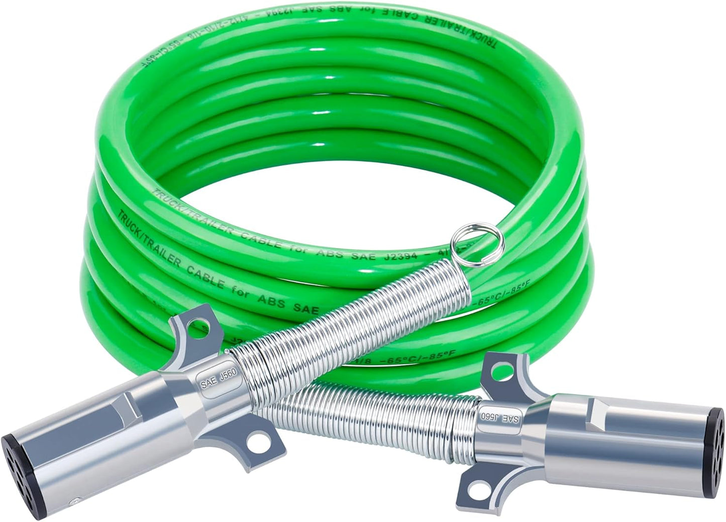 7 Way ABS Trailer Cord for Heavy Duty Electric Power Needs